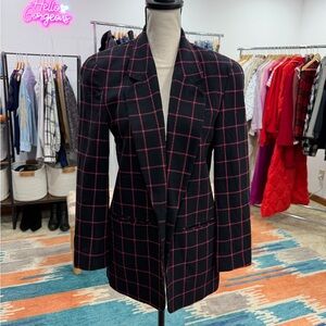 Vintage Pendleton Black and Pink Checkered Blazer